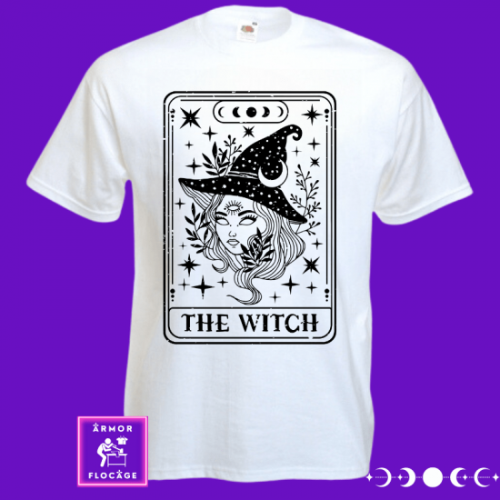 Tee-shirt tarot card "THE WITCH" gothique mystique carte de tarot sublimation cadeau