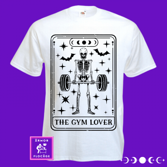 Tee-shirt tarot card "THE GYM LOVER" gothique mystique carte de tarot sublimation cadeau