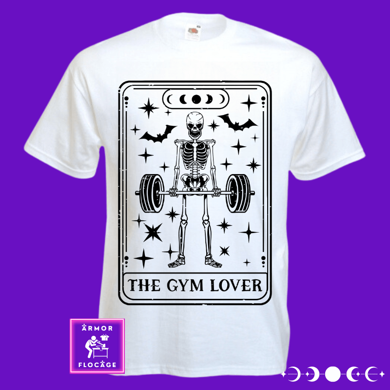 Tee-shirt tarot card "THE GYM LOVER" gothique mystique carte de tarot sublimation cadeau