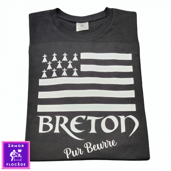 Tee-shirt noir "BRETON PUR...