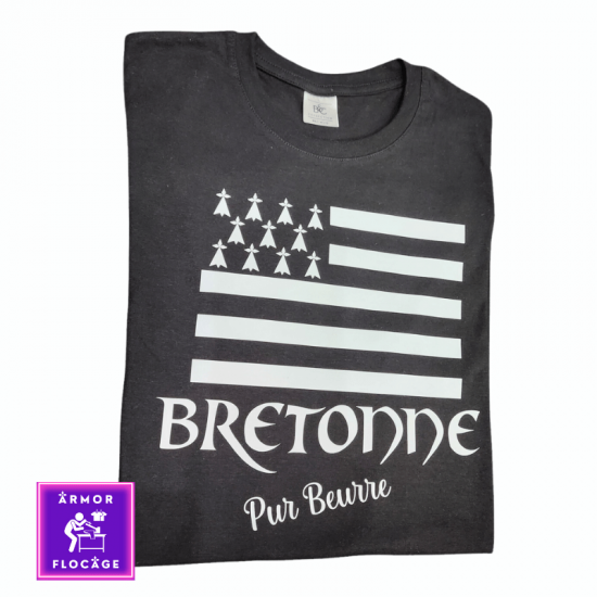 Tee-shirt noir "BRETONNE...