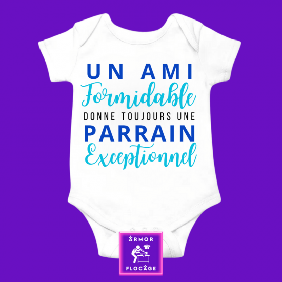 Body bébé ami formidable parrain exceptionnel demande parrain cadeau original