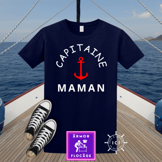 TEE-SHIRT bleu "CAPITAINE...